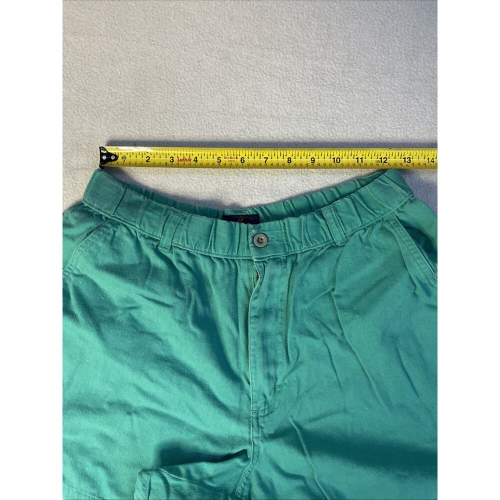 80s JJ San Francisco Teal Men’s Medium Shorts. Teal Zip Elastic Waist - Picture 10 of 16